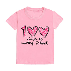 100 Days of Loving School Pre-K Shirt Student Kids