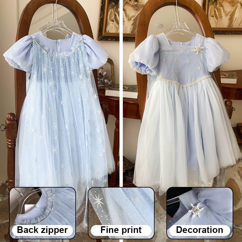 the picture presents the back view and front view of Light Up Princess Dress