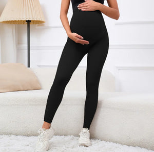 black Pregnant Women's Yoga Leggings 