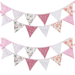 Nursery Flag Pennant Cotton Bunting Banner | Kids Party Decorations for Boys Girls| Charming Bunting for Children & Babies