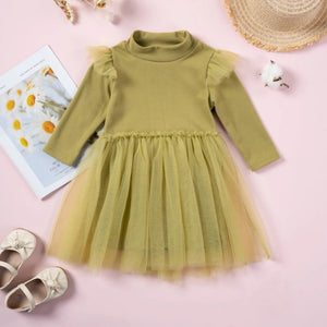 tutu skirt dress color light green for toddler girls