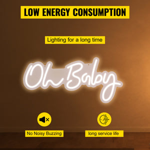 Oh Baby Neon Sign | LED Neon Night Lamp