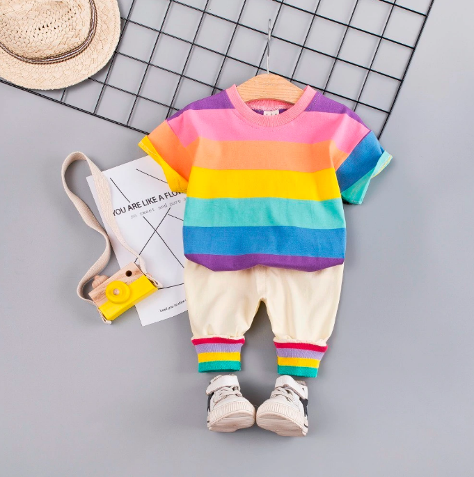 Splendid Eco-Cotton Rainbow Kids Suit