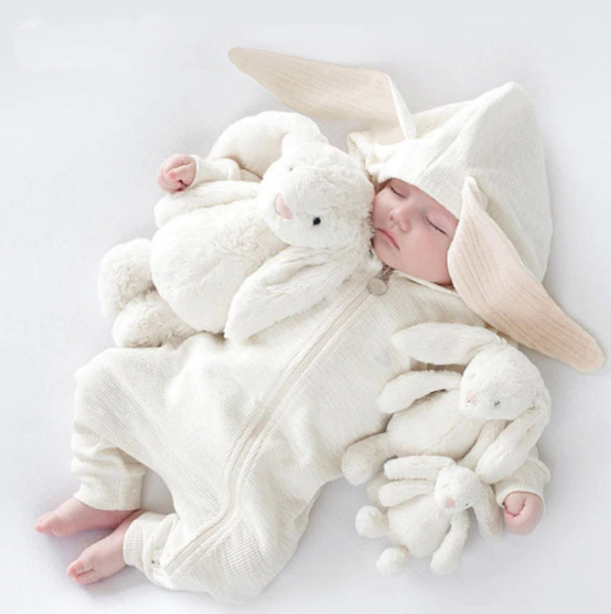 Baby Overalls. Baby Romper with Hood, Baby Romper with Zipper