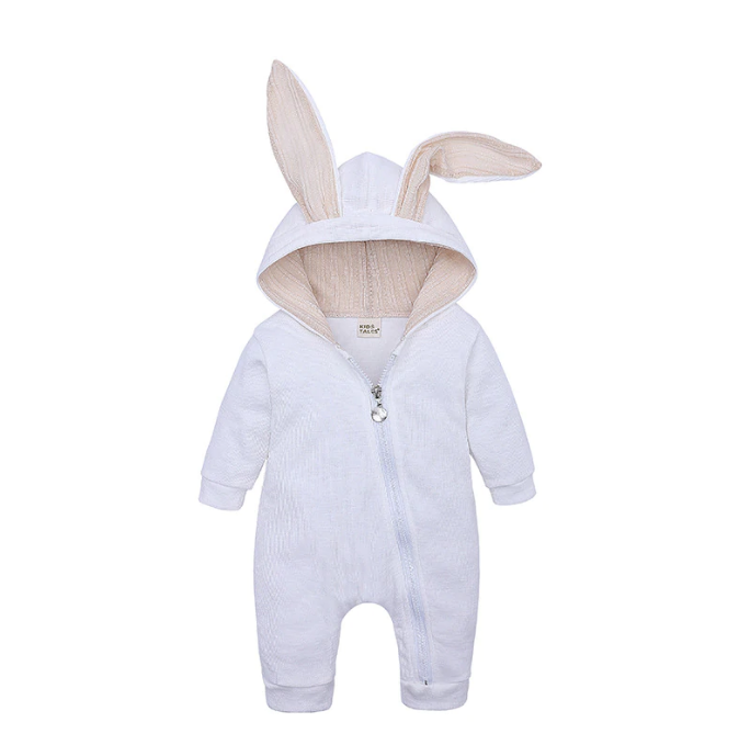 Baby Hooded Romper | Baby Romper With Zip | Smart Parent Store