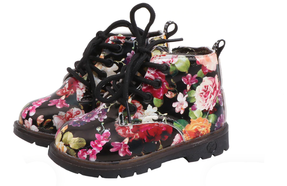 2020 Fall Winter Floral Kids Boots