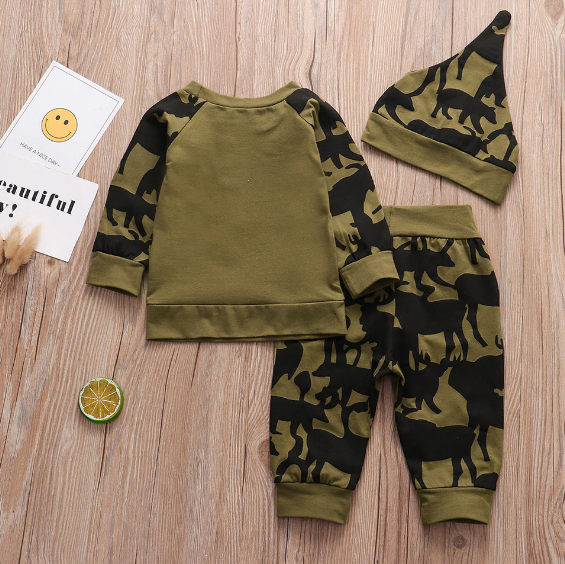 Baby Outfit Dino Pattern