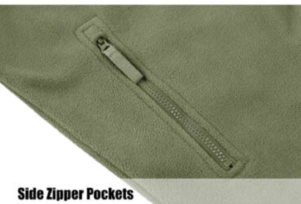 fishing jacket with side zipper pockets - detailed view pocket
