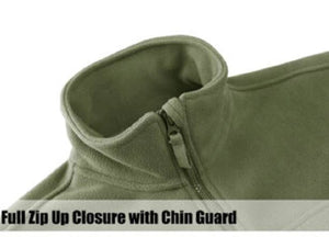 fleece jacket mens no hood full zip up closure with chin guard