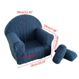 Newborn Baby Mini Sofa with 2 Pillows