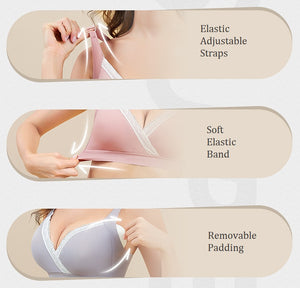 cotton bra adjustable straps elastic band removable pads