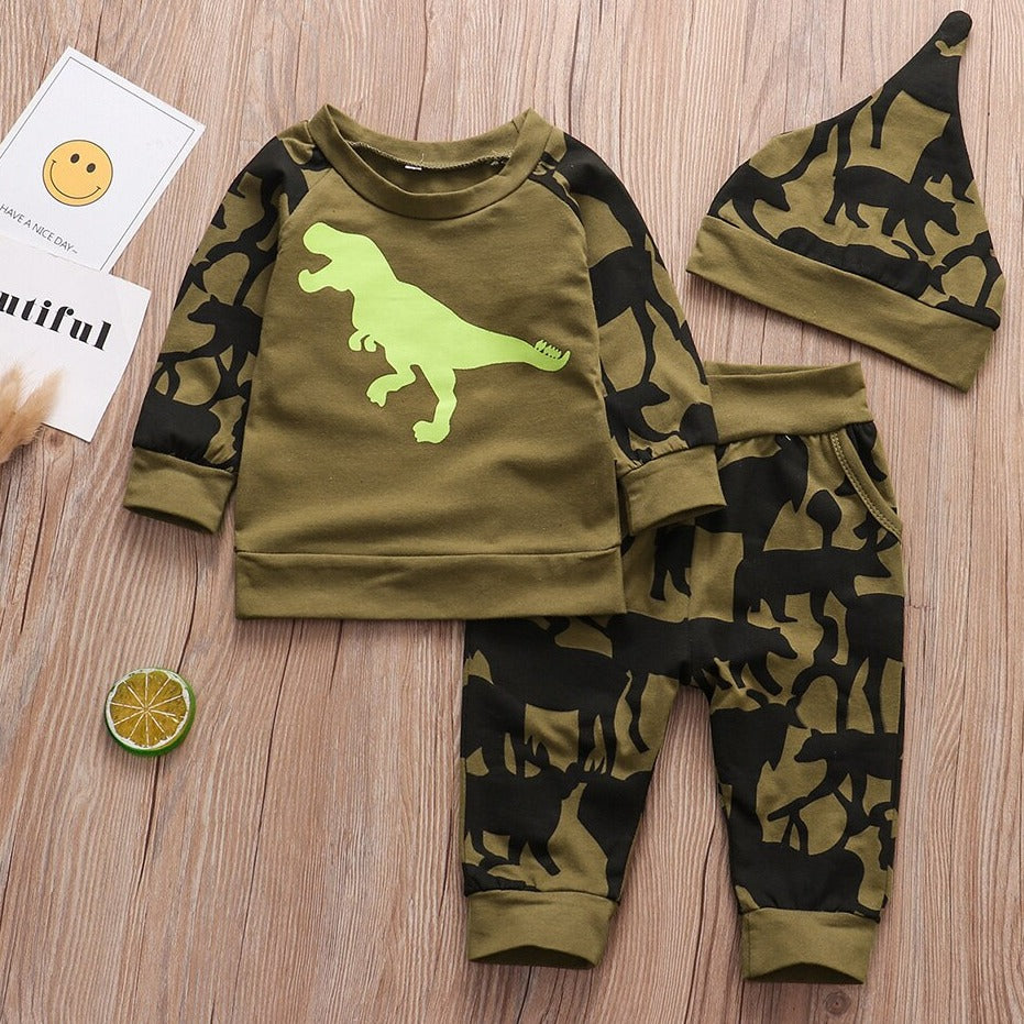 Baby Outfit Dino Pattern