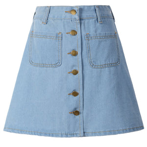 Denim Mini Skirt | Long Denim Mini Skirt | Smart Parents Store
