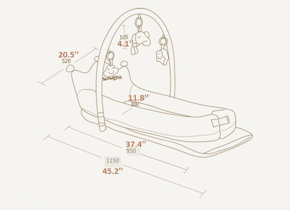 Portable Baby Crib With Mobile Attachment | Smart Parents Store