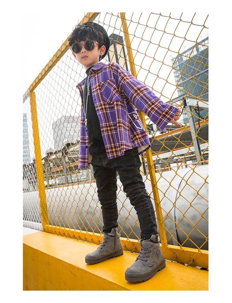 Silver Style Children Snow Boots  Anti slip  Fashion Lace-up