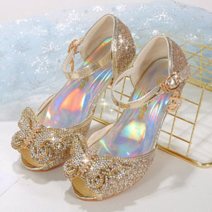 golden dress up sandals for girls 4-12 years old