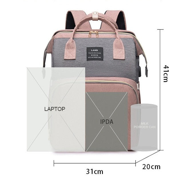 Diaper Bag Backpack big enough for ipad or even a laptop
