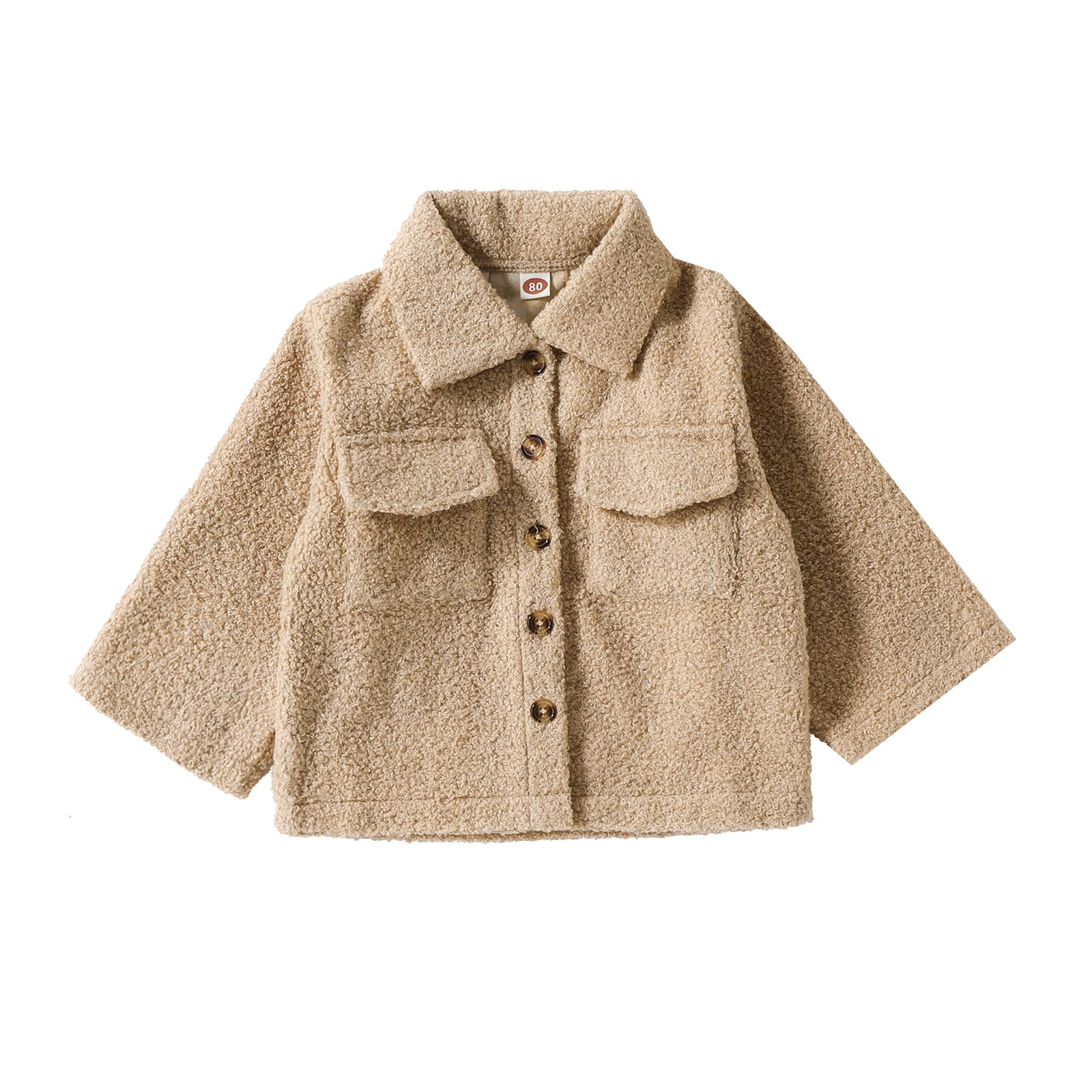 Lapel Jacket Baby Boy Girl | Plaid Double-Sided Coat