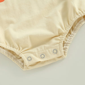 infant onesie with snap closure for quick diper check and change access