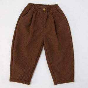 winter brown velvet pants front view