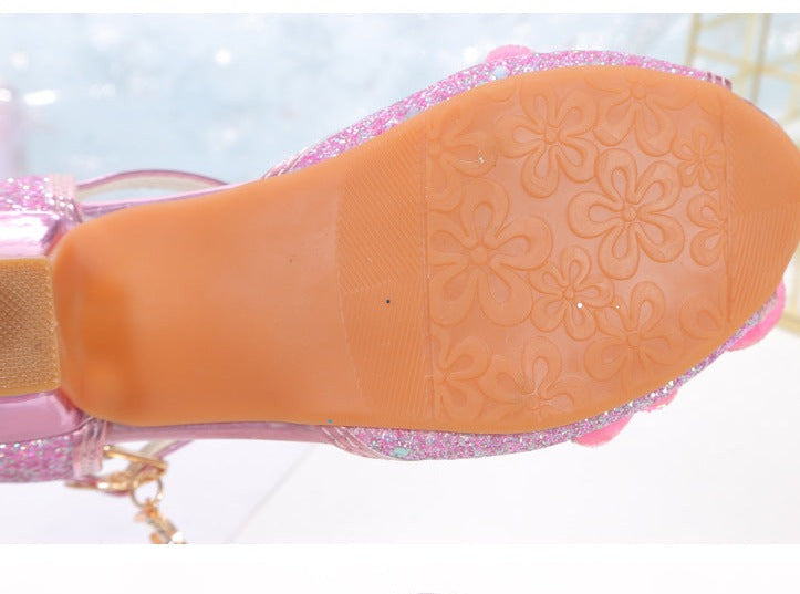 girls dress up sandals with non-skid sole