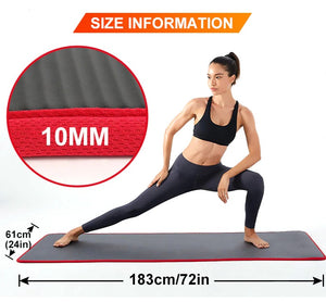Soft and Extra Thick Yoga Mat with Position Line Non Slip 0.39''