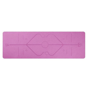 Yoga Mat with Position Line Non Slip 0.23''