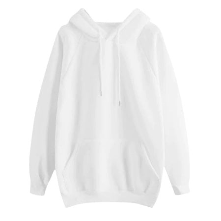 Casual Solid Hooded Pocket Long Sleeve Pullover Sweatshirt