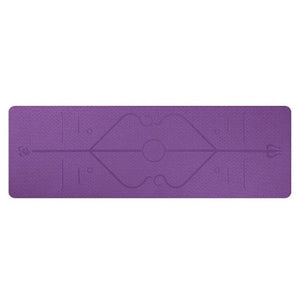 Yoga Mat with Position Line Non Slip 0.23''