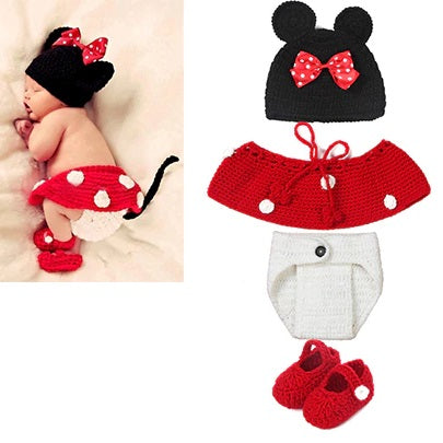 Newborn Photography Props Mickey and Minnie Cartoon Set