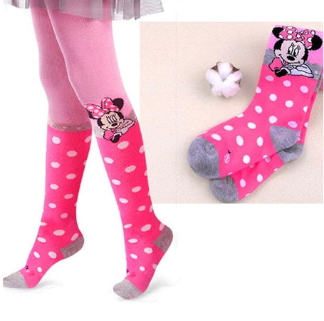 Cartoon Cotton Tights Pantyhose For Baby Girls Suitable for 2-10Y