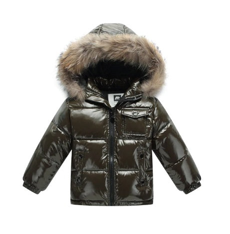 winter jacket for toddler 3d look on a white background