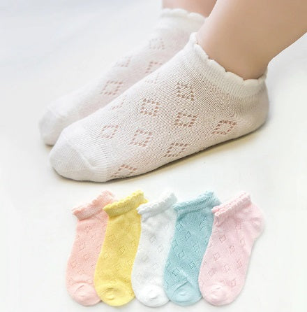 Spring Summer new Kids Cotton Socks, Ultrathin, 1-12 years, 5 pairs/lot