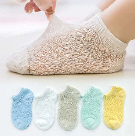 Spring Summer new Kids Cotton Socks, Ultrathin, 1-12 years, 5 pairs/lot