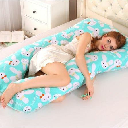100% Cotton Full Body Pillow with Cover for Pregnant Women