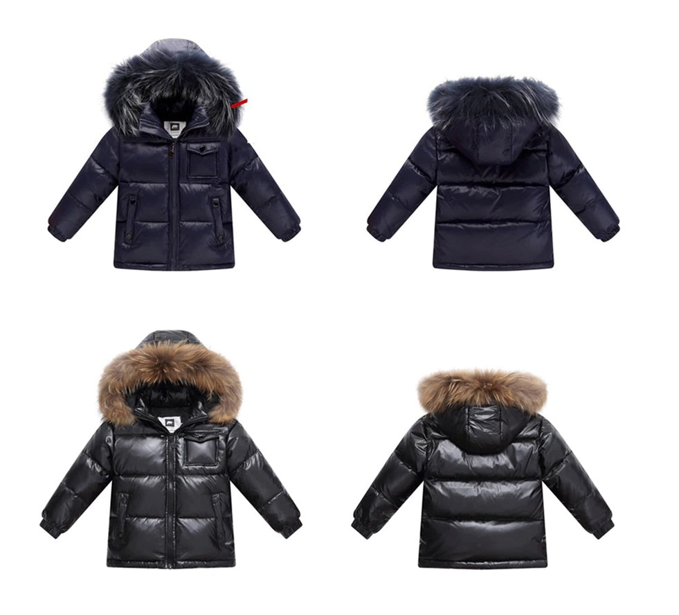 winter jacket for 6 year old front view and back view