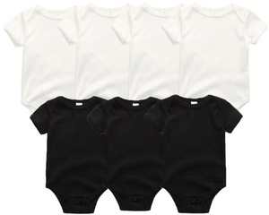 Baby Cotton Rompers, 7 Pack