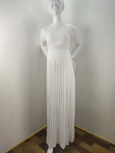white dress for maternity photoshoot
