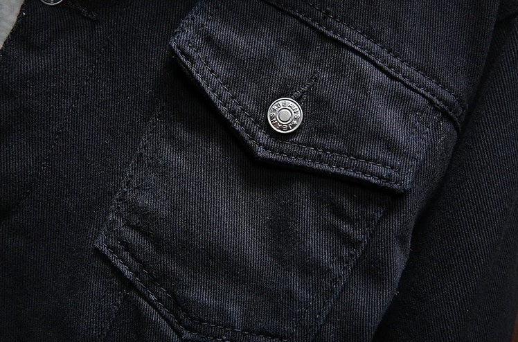 Fleece Lined Thicken Denim Jean Trucker Jacket Coats, Size XS-5XL