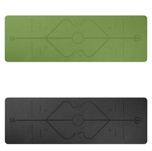 Yoga Mat with Position Line Non Slip 0.23''