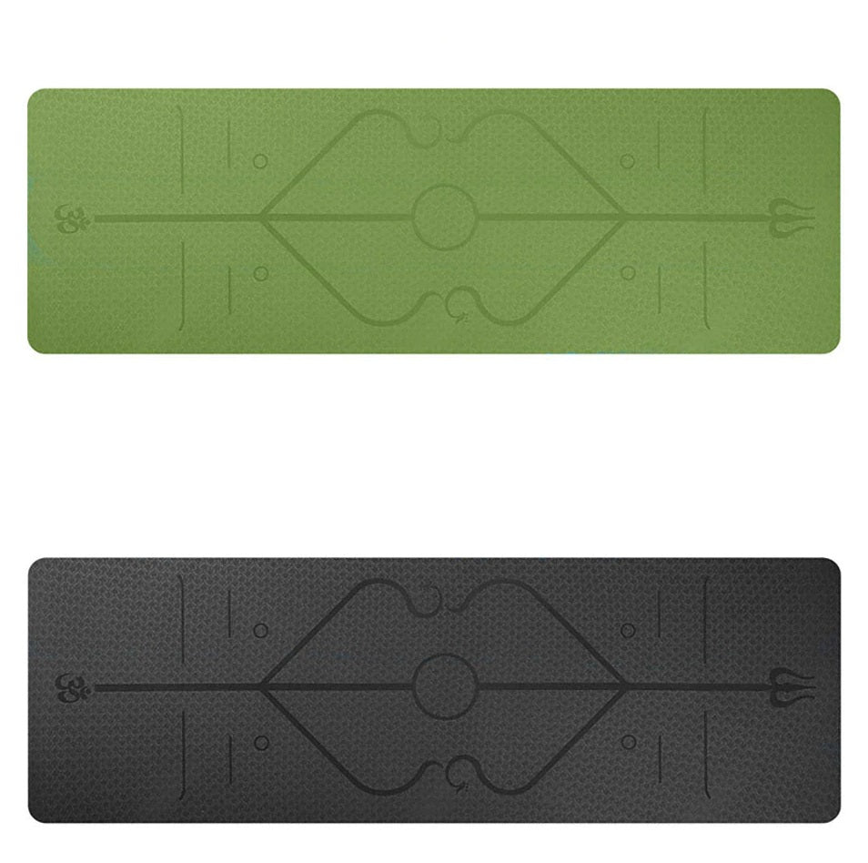 Yoga Mat with Position Line Non Slip 0.23''