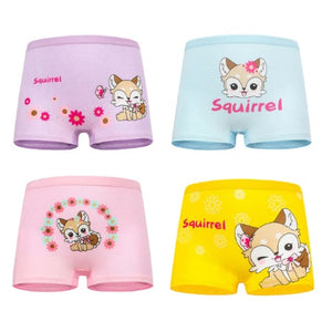 High Quality Cotton Girls Panties Cute Cat Pattern,  2-12Y, 4 Pieces/Lot