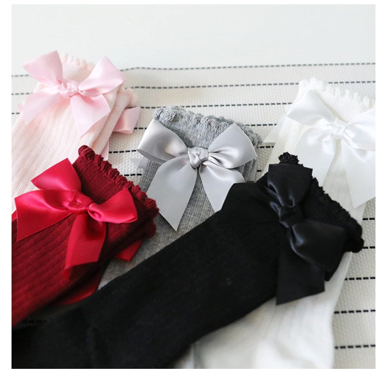 Baby Girl Knee High Socks With Bows | Smart Parents Store