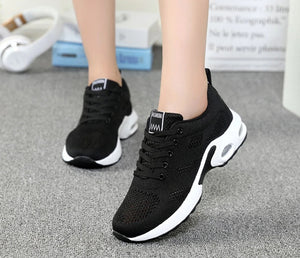 Summer Style Hollow Out Air Cushion Lightweight Lace Up Sneakers