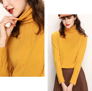 Basic Cashmere Turtle Neck Pullover Sweater