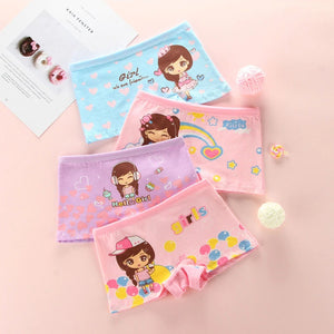 High Quality Cotton Girls Panties Cute Cat Pattern,  2-12Y, 4 Pieces/Lot