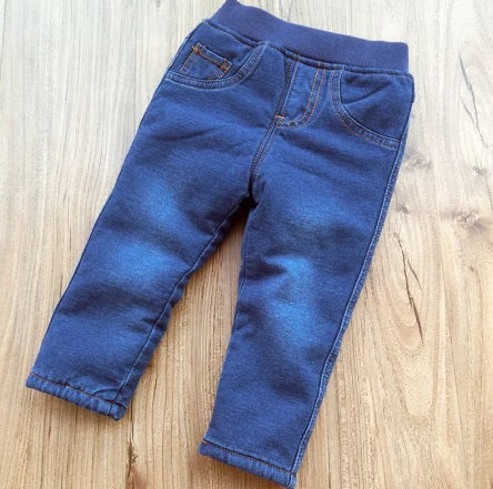 Warm Plush Winter Jeans for Toddlers