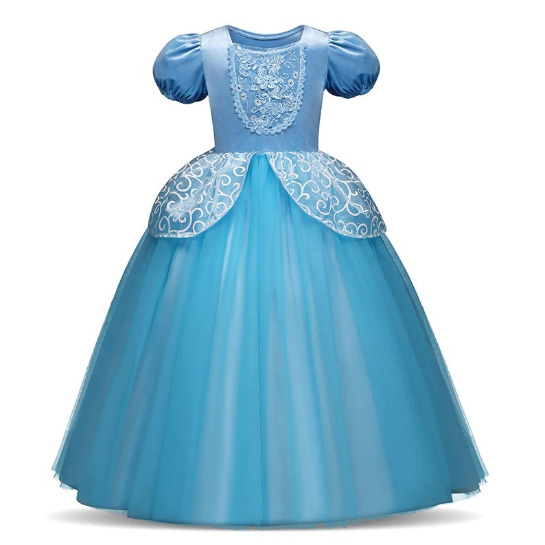 a sky blue Ball Gown | Special Occasion Dress front view