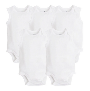 Cotton Baby Bodysuits, 5 Pcs Set