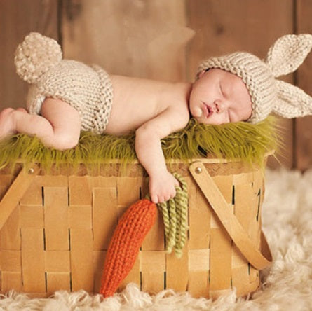 Newborn Photography Props | Bunny Suit, 3 Pcs